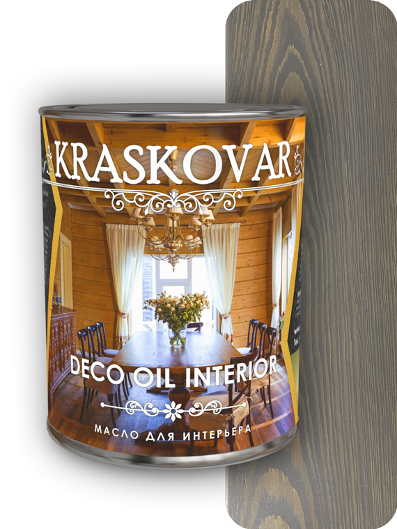 Масло для интерьера Kraskovar Deco Oil Interior Графит