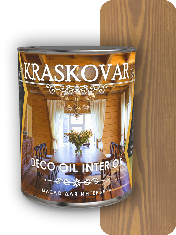 Масло для интерьера Kraskovar Deco Oil Interior Карамель