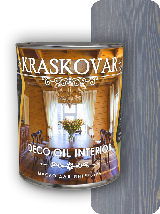 Масло для интерьера Kraskovar Deco Oil Interior Джинсовый