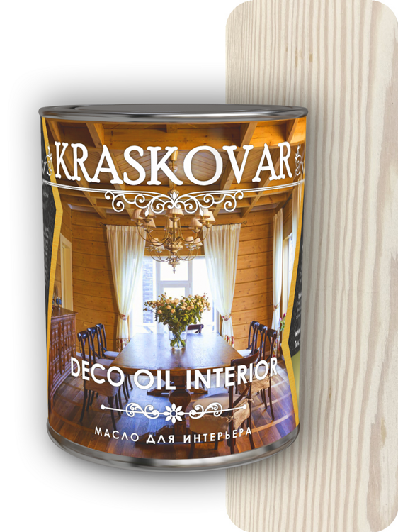 Масло для интерьера Kraskovar Deco Oil Interior Белоснежный