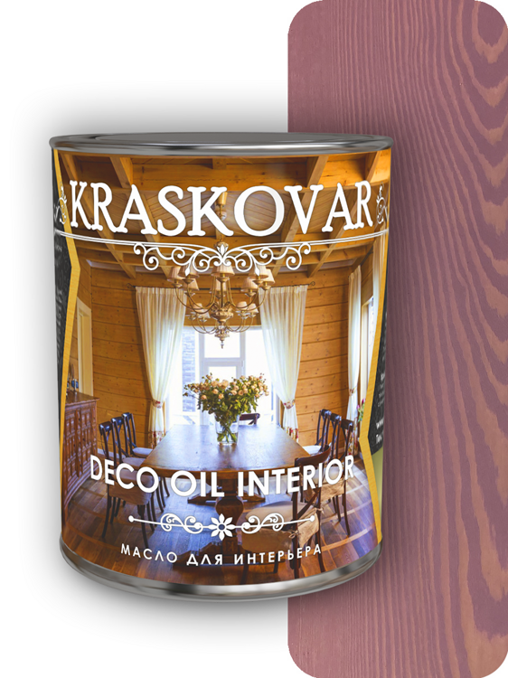 Масло для интерьера Kraskovar Deco Oil Interior Бургундия